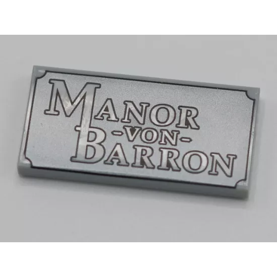 Tile 2 x 4 with 'Manor von Barron' Pattern