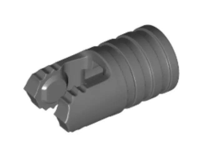 Hinge Cylinder 1 x 2 Locking with 2 Fingers, 7 Teeth and Axle Hole on Ends without Slots