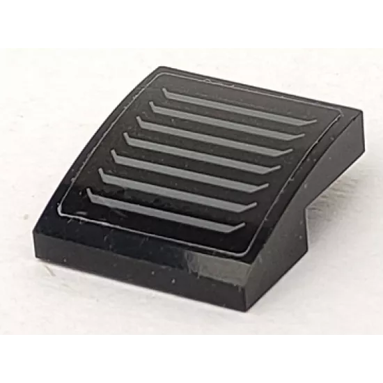 Slope, Curved 2 x 2 with Dark Bluish Gray Vents Pattern (Sticker) - Set 60160