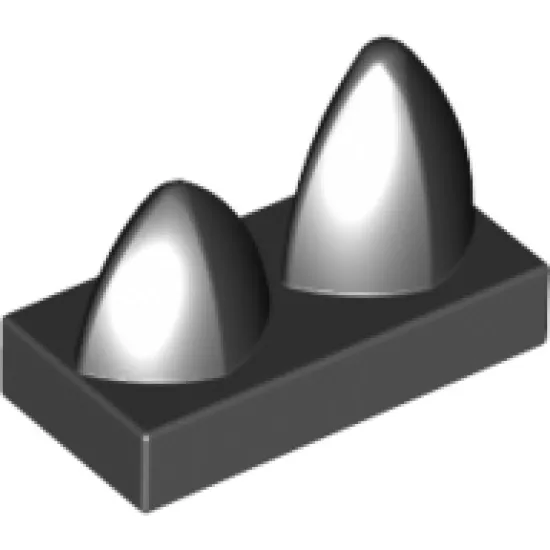 Tile, Modified 1 x 2 with 2 Teeth Vertical
