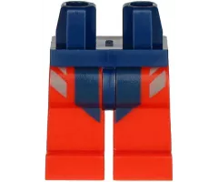 Hips and Red Legs with Dark Blue and Dark Bluish Gray Wetsuit Stripes Pattern