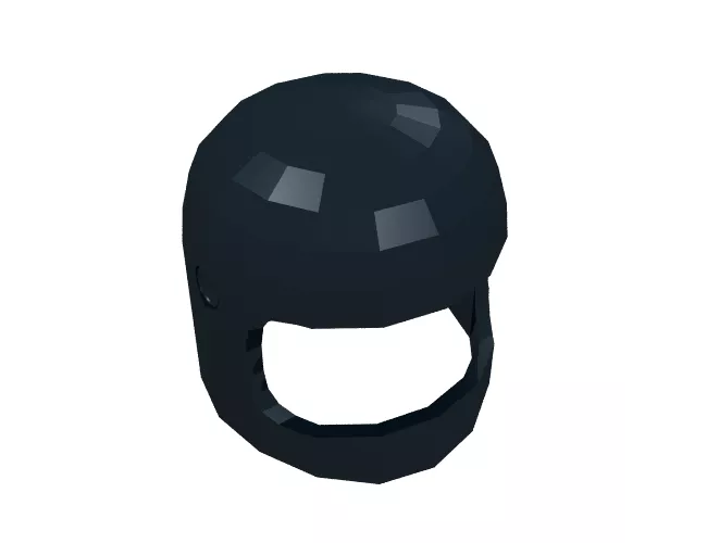Minifigure, Headgear Helmet Space / Town with Thin Chin Strap - with Visor Dimples