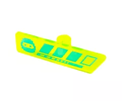 Minifigure, Utensil Gameplayer Label with Medium Azure Ninja Head and Stripes Pattern