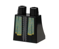 Lower Body, Skirt with Sand Green Robe Ends, Gold and Dark Green Trim Pattern