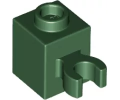 Brick, Modified 1 x 1 with Open O Clip (Vertical Grip) - Hollow Stud