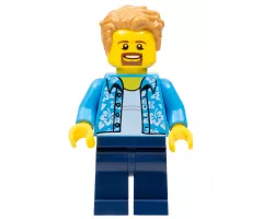 Lego Store Customer with Hawaiian Shirt