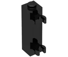 Brick, Modified 1 x 1 x 3 with 2 Clips (Vertical Grip) - Solid Stud