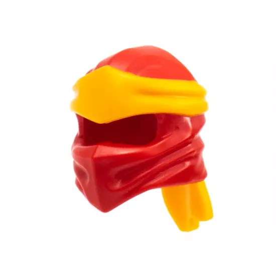 Minifigure, Headgear Ninjago Wrap Type 4 with Molded Bright Light Orange Headband Pattern
