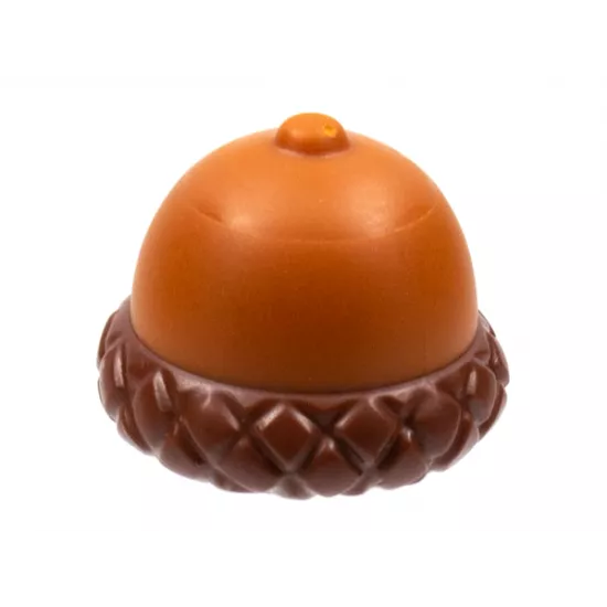 Minifigure, Headgear Hat Acorn with Reddish Brown Cupule Pattern