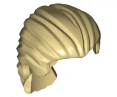 Minifigure, Hair Swept Back with Short Ponytail