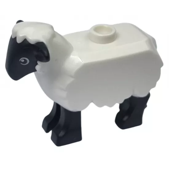 Sheep with Black Head and Legs and Eyes Pattern