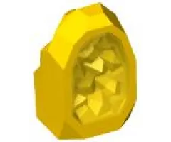 Rock 1 x 1 Geode with Molded Trans-Yellow Crystals Pattern