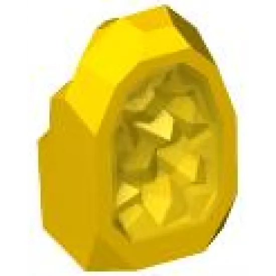 Rock 1 x 1 Geode with Molded Trans-Yellow Crystals Pattern