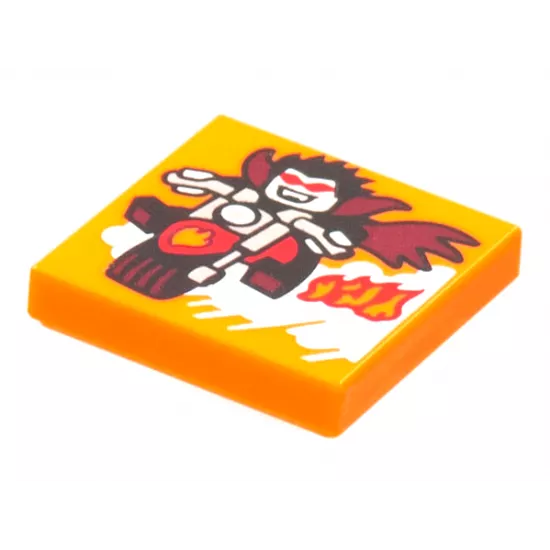 Tile 2 x 2 with BeatBit Album Cover - Vampire on Motorcycle Pattern