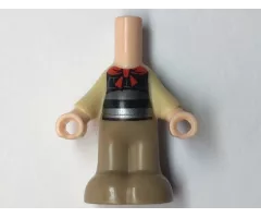 Micro Doll, Body with Molded Tan Top and Dark Tan Pants and Printed Black and Silver Armor, Red Neckerchief Pattern