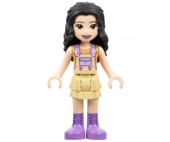 Friends Emma, Tan Dress with Straps, Medium Lavender Boots