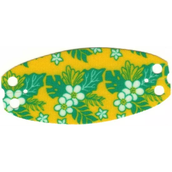 Cloth Hammock Oval 10 x 5 with Flowers and Leaves on Yellow Background Pattern