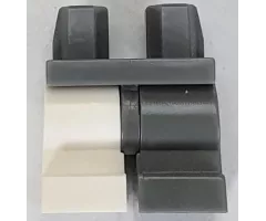 Hips and 1 Dark Bluish Gray Medium Left Leg, 1 White Medium Right Leg