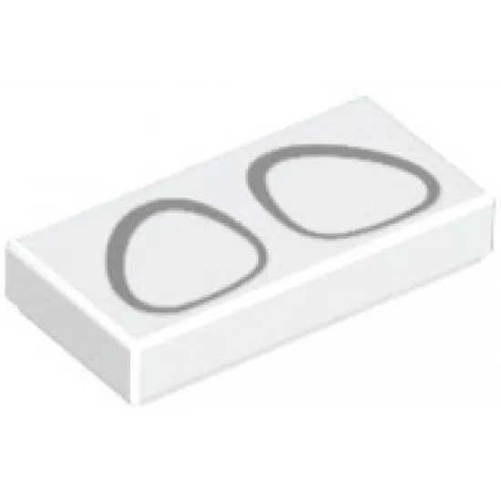 Tile 1 x 2 with Dark Bluish Gray Ovoid Eyes Pattern (Super Mario Polterpup)