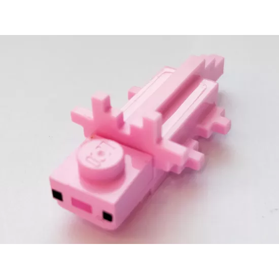 Minecraft Axolotl with Dark Pink Nose - Brick Built