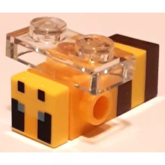 Minecraft Bee, Passive with Side Stud - Brick Built