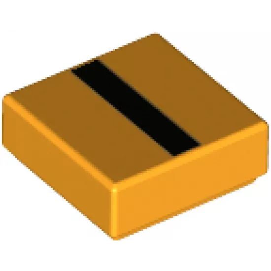 Tile 1 x 1 with Black Stripe Pattern (BrickHeadz Minion Jumpsuit Sleeve)