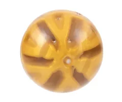 Ball, Hard Plastic 19mm D. with Molded Pearl Gold Slotted Inner Ball Pattern (Ninjago Dragon Energy Core)