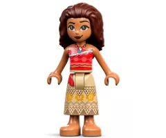 Moana - Printed Skirt, Dark Brown Hair