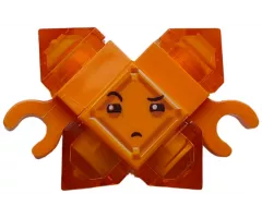 Kryptomite - Orange, Small Crystals (Pyramids), Hands