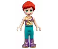 Friends Mia, Dark Purple and Gold Top, Dark Turquoise Pants, Dark Purple Boots with Gold Pattern