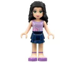 Friends Emma, Dark Blue Layered Skirt, Lavender Top