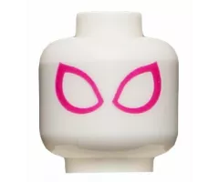 Minifigure, Head Large Magenta Eye Outlines Pattern