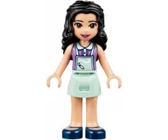 Friends Emma, Light Aqua Skirt, Medium Lavender Top with Light Aqua Apron