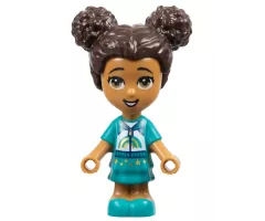 Friends Liz - Micro Doll with Dark Turquoise Dress and Rainbow Hoodie