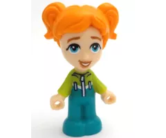 Friends Ella - Micro Doll, Dark Turquoise and Lime Ski Suit
