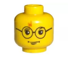 Minifigure, Head Glasses with Lightning Bolt on Forehead Pattern (HP Harry Potter)