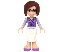 Friends Ms. Stevens, White Long Skirt, Medium Lavender Vest