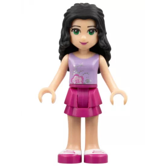 Friends Emma, Magenta Layered Skirt, Lavender Top