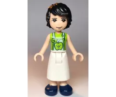 Friends David, Lime Shirt, White Apron with Lime Apple, Dark Blue Shoes