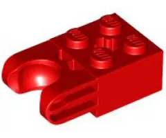 Technic, Brick Modified 2 x 2 with Ball Socket and Axle Hole - Straight Forks with Round Ends and Closed Sides
