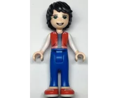 Friends Jackson, Red Shoes, Blue Trousers, Red Vest, Sand Blue Undershirt, White Sleeves