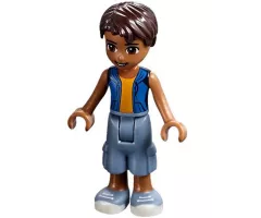 Friends Robert, Sand Blue Long Shorts, Blue Sleeveless Hoodie