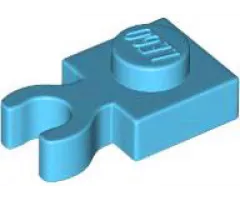 Plate, Modified 1 x 1 with Open O Clip Thick (Vertical Grip)