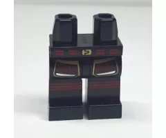 Hips and Legs with Red Belt, Gold Buckle, Gold and Red Armor and Red Knee Stripes Pattern