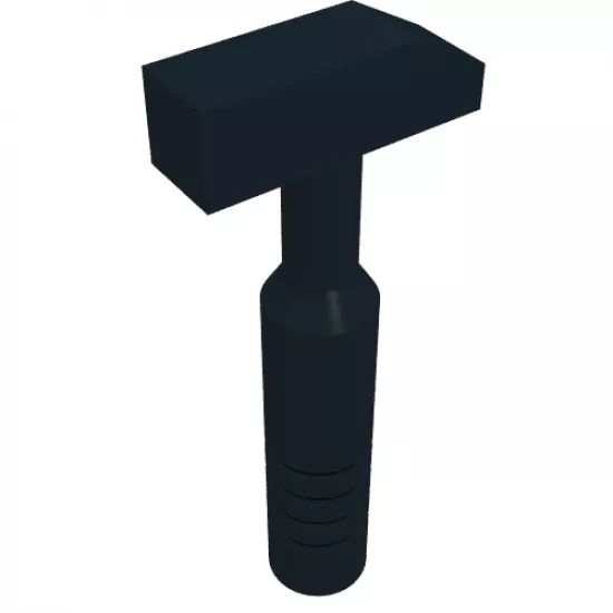 Minifigure, Utensil Tool Cross Pein Hammer - 3-Rib Handle