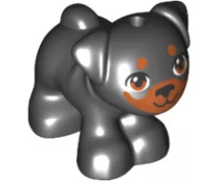 Dog, Friends, Pug, Standing with Medium Nougat Eyes, Muzzle and Spots Pattern (Apollo)