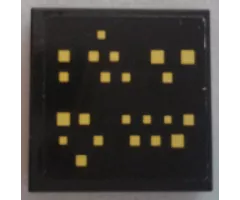 Tile 2 x 2 with Yellow Squares (Windows) Pattern (Sticker) - Set 9515