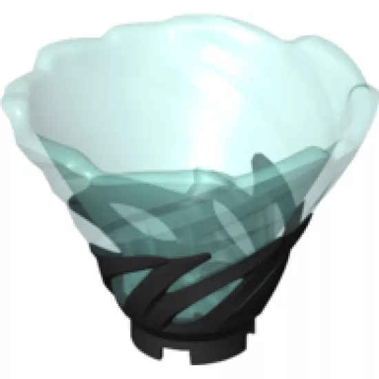Tornado Spiral with Molded Trans-Light Blue Top Pattern