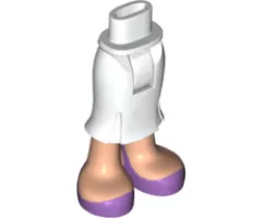 Mini Doll, Legs with Hips and Skirt Long, Light Nougat Legs and Medium Lavender Shoes Pattern