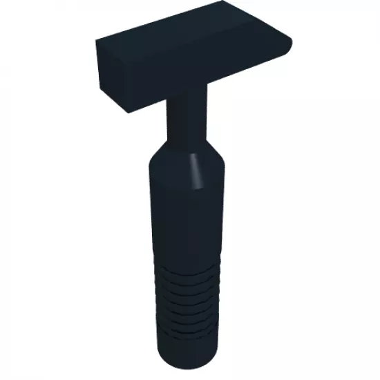 Minifigure, Utensil Tool Cross Pein Hammer - 6-Rib Handle